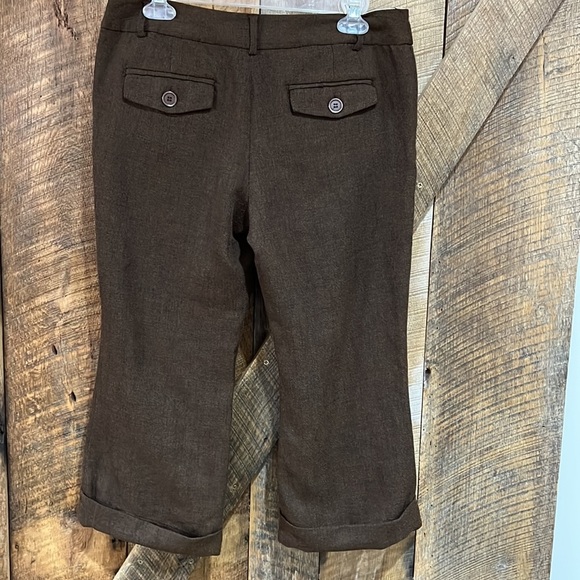 Rue21 brown herringbone tweed cropped pants size 7/8. -A11 - Picture 5 of 9